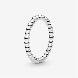 New Brand Lovely Beaded Ring 925 Sterling Silver Stacking Ring With Bubble Detailing For Women Wedding Rings Fashion Jewelry 303l