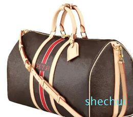 Travel bag Series Classic kepall duffel Bag Optional Custom Stripe Initial Colour Size with Original packaging