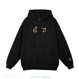 Women's Hoodies Sweatshirts Gjf5 Men's Hoodies Sweatshirts Yellow Retro Smiley Face Letters Print Tshirt Spring Trend Long Sleeve Top High Street Drews House