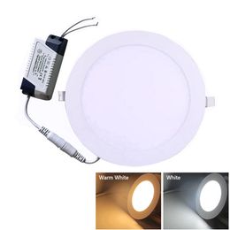 Ultra Thin LED Panel Downlight 3W 6W 9W 12W15W 18W Round Square LED Ceiling Recessed Light AC85-265V LED Panel dimmable lamps