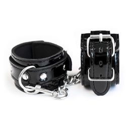 Massage products Exotic Accessories of Sexyy Adjustable Wetlook PU Leather Handcuffs Bondage Strap for Bdsm Wrist Restraints Flirting Sexy Toys