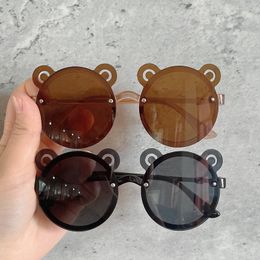 Sunglasses for Kids Children Cute Animal Bear Ear Shape Boy Girl Birthday Party Items Photograph Show Decor Pink Brown Black Colour