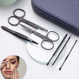 Nail Art Kits 18 PCS Professional Clippers Set High Quality Stainless Steel Scissors Durable Eyebrow Tweezers