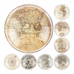 Charms Handmade 6 Size Glass Globe Map Round Flatback Cameo Cabochon Domed DIY Jewelry Charm Po Pendant Setting