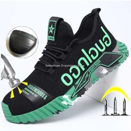 Safety Shoes Men's Safety Shoes Steel Toe Work Safety Boots Anti Smash Anti-Stab Work Shoes Men Indestructible Shoes Protective Sneakers Male 231130
