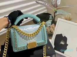 New Designer Bag Small Fragrant Style Handbag Chain Crossbody Bags Designers Shoulder Purse Luxury Python Pattern Wallet