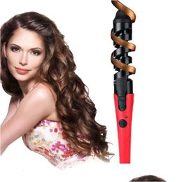 Curling Irons Professional Hair Curler Roller Magic Spiral Iron Fast Heating Wand Electric Styler Pro Styling Tool Drop Delivery Produ Dhgq6