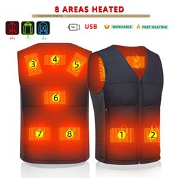 Women s Vests Winter Warm Women jacket USB Heating vest Thermal Sleeveless Heated Jacket Electrical Fishing Trekking Hunting heated 231129