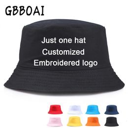 Wide Brim Hats Bucket Hats Custom Embroidery Bucket Hat Unisex Bob Caps Hip Hop Gorros Men Women Summer Panama Cap Beach Sun Fishing Boonie Hat 231130