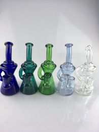 New Hookahs small backwater glass bong factory direct supply to accept personalized custom 14mm glass oil rigs stained ZZ