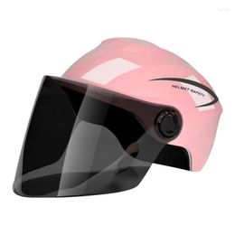 Motorcycle Helmets Helmet Half Face Motorbike Electric Safety Double Lens For Women Men Breathable Summer Cycling