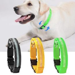 Dog Collars Glow In Dark Cat Collar Reflective Puppy With Fluorescent Self Luminous Strap Multicolor Anti Lost Pet Product