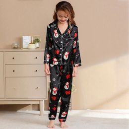 Family Matching Outfits Hristmas Pajamas Family Kids Adults Sleepwear Snowman Long Sleeves Night Clothes Family Matching Outfit Christmas Pajamas Set 231129