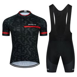 SUDU Cycling Jersey Set 2021 black and red cycling set Bicycle Team Shirts Mens' Short Sleeve Bike Wear Summer Premium Clothi298k