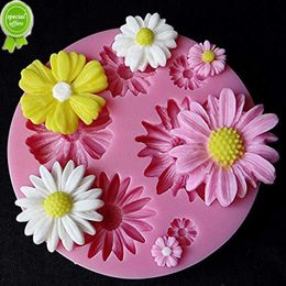 New 3D Flower Silicone Moulds Fondant Craft Cake Candy Chocolate Sugarcraft Ice Pastry Baking Tool Mould