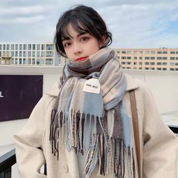 Scarves 100 Scarf For Women Autumn And Winter Korean Version Of Everything Thick Student Couple Men Imitation Cashmere Warm