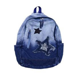 Bolsas escolares de moda garotas padronizam as malas de mochila casual para as mochilas de garoto de garoto personalidade y2k gradiente crianças 230428