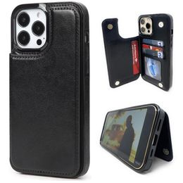 Card Holders Trendy Shockproof Cell Phone Case Wallet For IPhone 13 Pro Max With Slots Holder Women Men Luxury Magnetic Coin Pocke244R