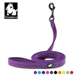 Dog Collars Leashes Truelove 200Cm Nylon Dog Lead Leash Running Reflective Dog Training Leash Purple Pet Leash For Small Large Dogs Correa Perro 231129