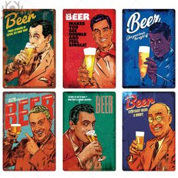 Funny Beer Metal Sign Plaque Metal Vintage Pub Tin Sign Metal Plate Wall Decor for Bar Pub Club Man Cave Decorative chic Plate249Z