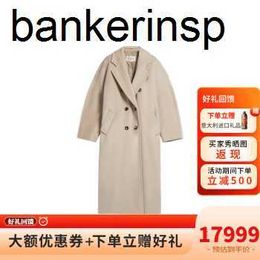 Designer Coat Maxmaras Pure Wool Winter Wool and cashmere double-sided style button up women's camel color color 38