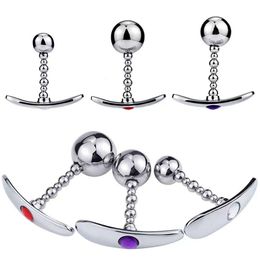 Sex Toy Massager 2 Style Metal Anal Plug Outdoor Wear Butt Toys with Crystal Jewelry Insert All Day Suitable for Women Men Bdsm Gay