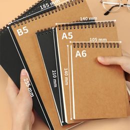 Notepads 120 Pages Sketchbook Diary Drawing Painting Graffiti Soft Cover Black Paper Notepad Notebook Office School Supplies 231130