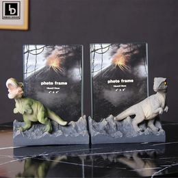 Decorative Objects Figurines Trex Dinosaur Po Frame Pen Container Toilet Paper Tissue Shelf Holder Foam Liquid Soap Dispenser Home Decor Decoration 231130