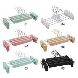 Organisation 10Pcs Premium Metal Clothes Hangers with Strong NonSlip Plastic Clips Coat Hanging Hook Drying Rack for Jeans Pants