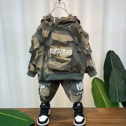 Clothing Sets Child Suit Camouflage Zippe Jacket Pants Spring Kids Set Brand Baby Boy Clothes Suits Autumn Sport Girl 231130