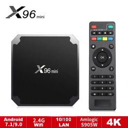 Smart TV Box X96 Mini Android 9.0 Amlogic S905W Quad core with WIFI 2.4GHz 1G 8G/2 16G Media Player EU US UK AU plug LL