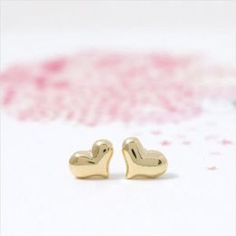 Fashion full hearts stud earrings Smooth Surface Design Environmental Protection Zinc alloy Material Gold Silver Rose Three Colour 280Z