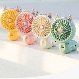 Mini Portable Fan Enduring Silent Foldable Desktop Fan Cat And Deer Ears Cute USB Handheld Fans For Household Bedroom Office