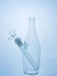 wholesale transparent beaker 3mm glass thickness hookah biao glass sake bottle water tube stick sugar ice 14mm bowl joint ZZ
