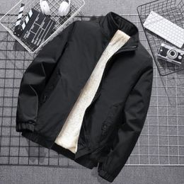 Men's Jackets Trendy Men Coat Fleece Lined Super Soft Jacket Loose Fit Plush Lining