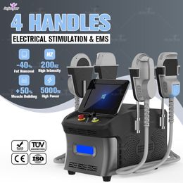 Latest EMS Muscle Stimulator Body Sulpt Machine Skin Tightening Equipment Hiemt Fat Burning Device Beauty Spa Use FDA Approved