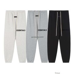 Men's Pants Designers Casual Pant Mens Trousers Sweatpants Fogs Double Thread Ess Season Letter Flocking Printing High Street Trend Womens Versatile Leggin BHR3