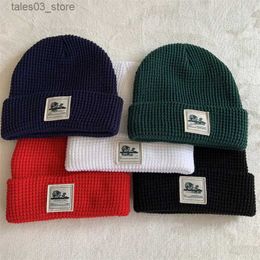 Beanie/Skull Caps Beanies Ald y2k Knitted Top Hats for Men Winter Black Owl Keep Warm Rap singer Drake Fun caps chapeau femme Q231130