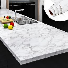Wallpapers PVC Marble Waterproof Self Adhesive Wallpaper Kitchen Countertop Furniture Stickers Contact Paper DIY Wall Sticker Bedr264a