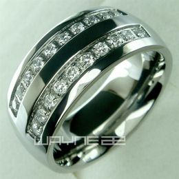 His mens stainless steel solid ring band wedding engagment ring size from 8 9 10 11 12 13 14 15296N