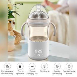 Bottle Warmers Sterilizers# 37W Portable Bottle Warmer Milk Heater for Baby with Digital Display for Instant Temperature Milk Warmer with 5500mAh Battery 231130