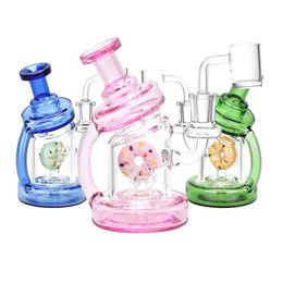 Vintage DONUTS DAB RIG Glass Pipe Bong Water Hookah Smoking Pipe Original Glass Factory Made can put customer logo by DHL UPS CNE