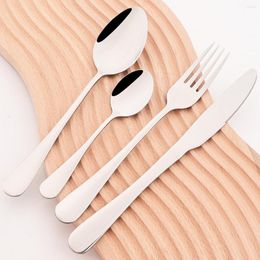 Flatware Sets High Quality Dinnerware Set Stainless Steel Knife Fork Tea Spoon Cutlery Western Tableware Silverware Wedding Gift