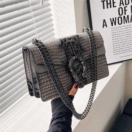 Purses Small Design Bag Women's New Fashion Portable Square Crocodile Chain One Shoulder Crossbody clearance sale