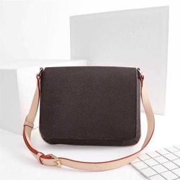 Musette Shoulder Bag Fashion Crossbody Luxury Handbag Leather Purses Trips Messenger Travel Bags with Adjustable Strap240B