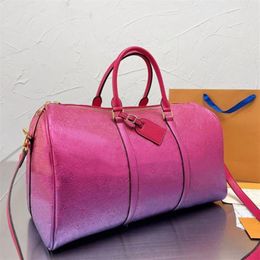 Kaliteli Erkekler Moda Duffle Bag Pembe Gradie Seyahat Çantaları Erkek Happy Bagaj Beyefendi İş Kılıfları Omuz Kayışı Övgü ve253s