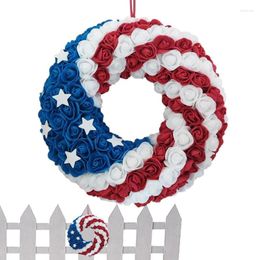 Decorative Flowers July 4th Wreath Patriotic Americana For Of Decorations Memorial Day Front Door Wall Home