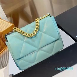 2023 Women Evening Bags 19 Series Lambskin Leather Bags High Quality Handle Totes Classic Flip Quilted Cross Body Shoulder Famous 184v