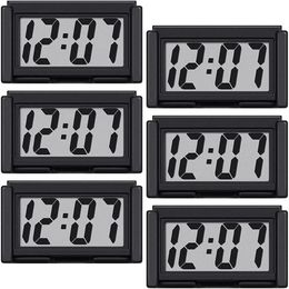 Wall Clocks 6pcs Mini Car Clock Auto Truck Dashboard Time Convenient Durable Self-Adhesive Bracket Vehicle Electronic Digital For162n