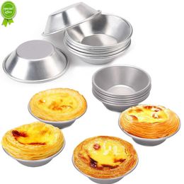 New 5/10/20pcs Kitchen Baking Mold Aluminum Alloy Egg Tart Cup Cupcake Cakes Mould For Pastry Cakes Dessert Mini Cupcake Baking Pan